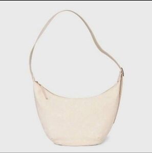 Cream Crescent Shape Y2k Chic Slouchy Sling Hobo Shoulder Bag Going Out